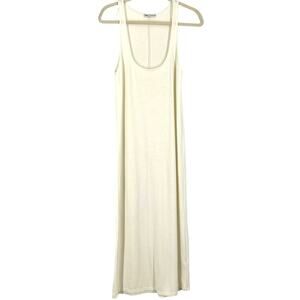 Zara Ecru Sleeveless Maxi Dress Round Neck Size Small
